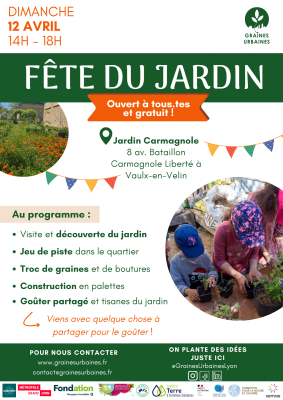 Venez participer à la Fête du Jardin&nbsp;!
